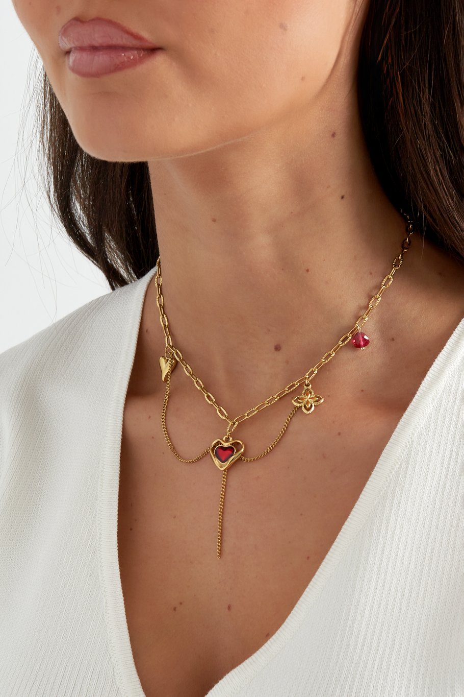 Pulse of Love Charm-Halskette – Goldfarben Bild2